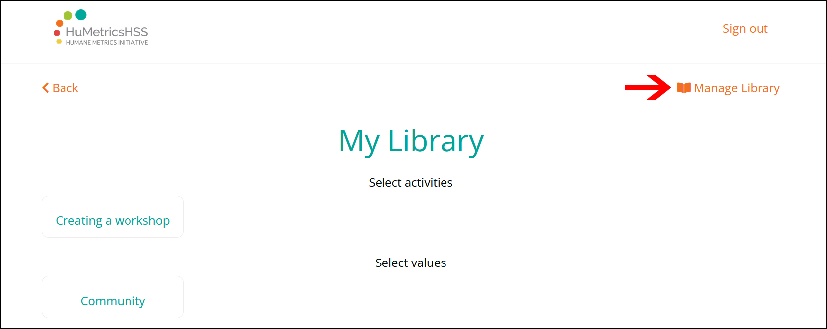 How do I share my library? HuMetricsHSS